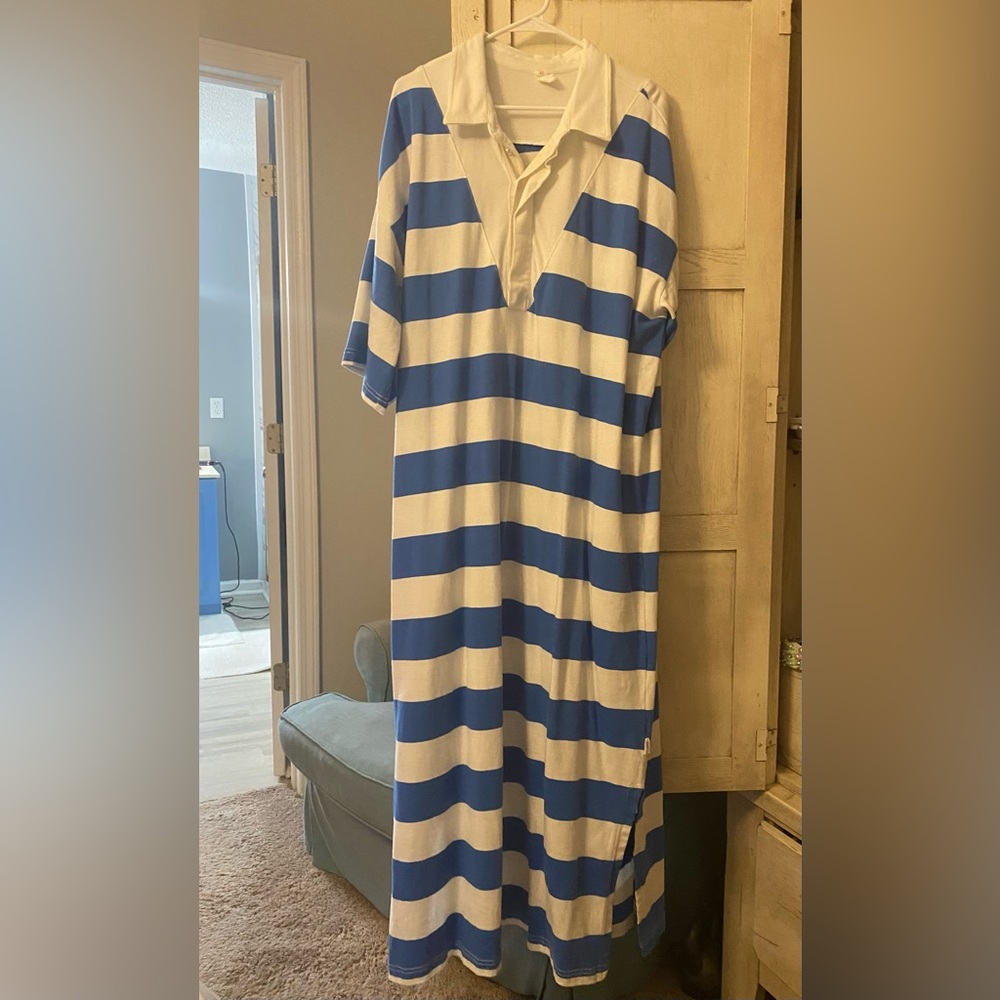 Gorgeous rugby style maxi dress from The Daily Practice Line of Anthropologie.